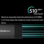 Lenovo Thinkplus US202 ฮาร์ดไดรฟ์โซลิดสเตตแบบพกพา USB3.1 ขนาดกะทัดรัด, 512G, 1T, 2T