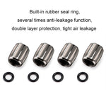4pcs/set Metal Anti-theft Tyre Core Valve Personalised Conversion Cap, Colorful, Titanium Black, Red, Silver