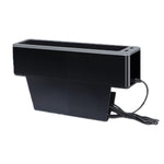 Car Seat Gap Storage Box with 2 USB Charging Port, Principal Driver Silver, Co-pilot Silver, Principal Driver Red, Co-pilot Red, Principal Driver Gray, Co-pilot Gray
