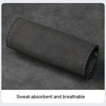 1pair Car Door Handle Decorative Anti-Scratch Cover Car Slippery Leather Inner Door Handle Protective Cover