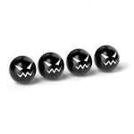 4pcs /Set Devil Ball Tire Valve Caps Automotive Universal Modification Valve Covers