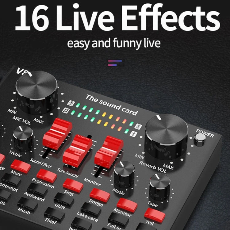 ไมโครโฟนคอนเดนเซอร์สำหรับสตูดิโอร้องเพลง ชุด BM800+V8S การ์ดเสียง, ชุด BM800+V8 การ์ดเสียง
