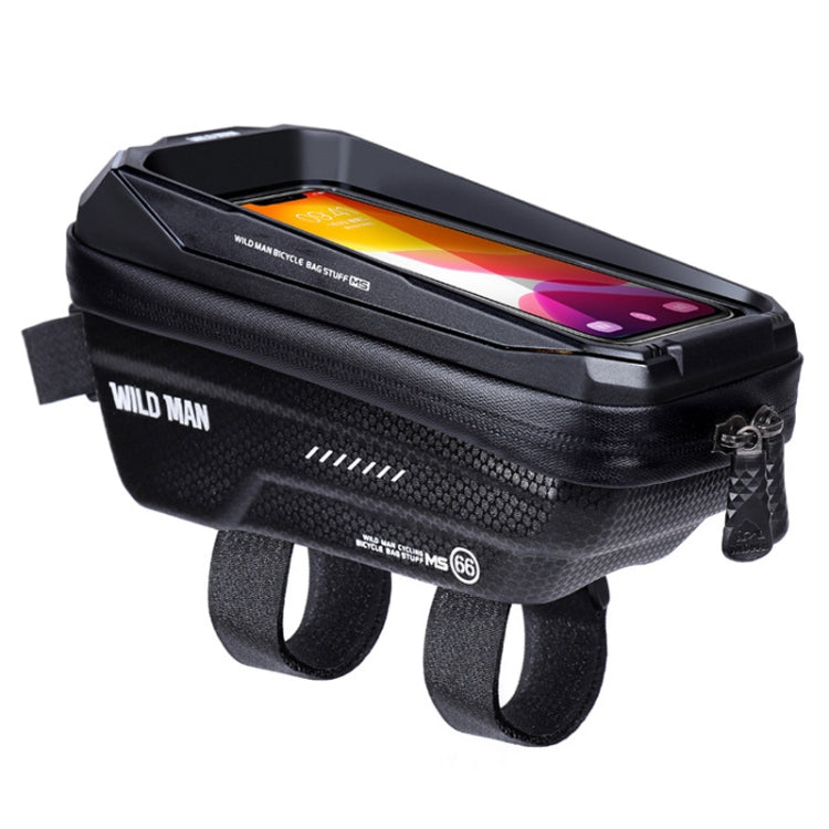 กระเป๋าหน้าคานจักรยาน EVA เปลือกแข็ง WILD MAN MS66 1.2 ลิตร พร้อมหน้าจอสัมผัสสำหรับโทรศัพท์ รุ่น MS66