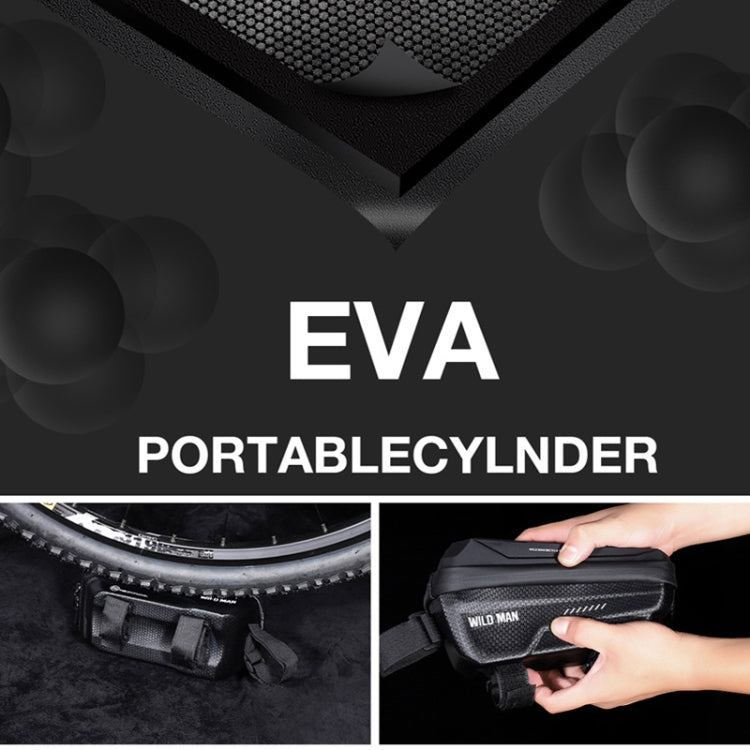 กระเป๋าหน้าคานจักรยาน EVA เปลือกแข็ง WILD MAN MS66 1.2 ลิตร พร้อมหน้าจอสัมผัสสำหรับโทรศัพท์ รุ่น MS66
