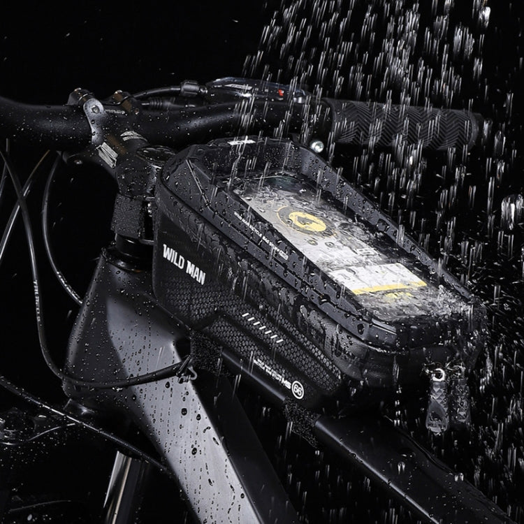กระเป๋าหน้าคานจักรยาน EVA เปลือกแข็ง WILD MAN MS66 1.2 ลิตร พร้อมหน้าจอสัมผัสสำหรับโทรศัพท์ รุ่น MS66