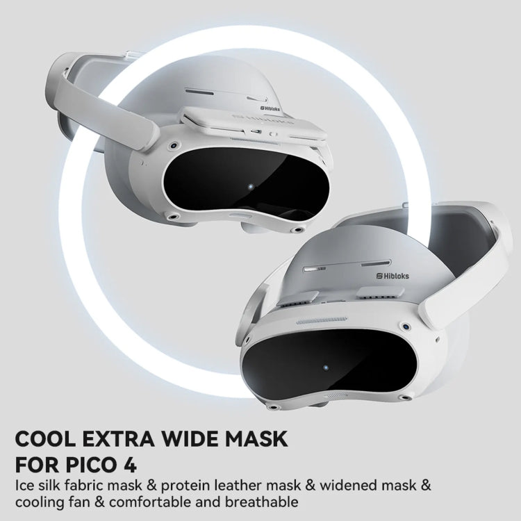 แผ่นรองป้องกันหน้าแว่น VR PICO 4 Hibloks พร้อมพัดลม, 1 ชิ้น PU ฝ้าย, 2 ชิ้น PU ฝ้าย, 1 ชิ้น ไอซ์ซิลค์, 2 ชิ้น ไอซ์ซิลค์