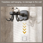 Multifunctional Six-claw 360-degree Rotating Hook Rack Kitchen Storage Seamless Punch-free Hooks