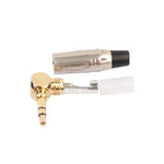 ปลั๊กเชื่อมสายหูฟังสเตอริโอ 3.5mm รูปตัว L มุม 90 องศา อัลลอยสังกะสี