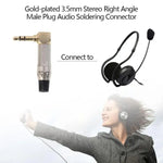 ปลั๊กเชื่อมสายหูฟังสเตอริโอ 3.5mm รูปตัว L มุม 90 องศา อัลลอยสังกะสี