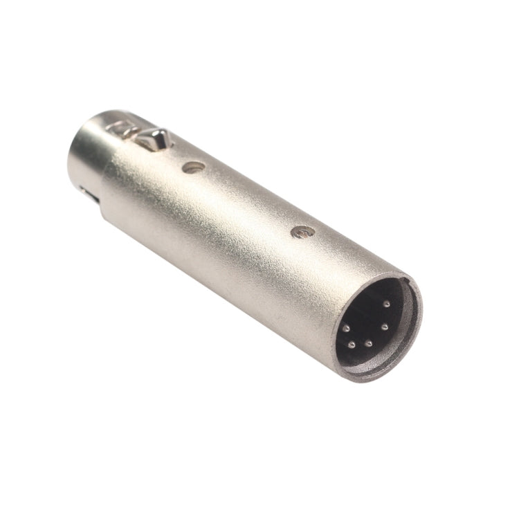 อะแดปเตอร์ XLR สัญญาณ DMX ตัวเมีย 3 ขา ขนาดใหญ่ ตัวเรือนโลหะผสมสังกะสี เป็น XLR ตัวผู้ 5 ขา