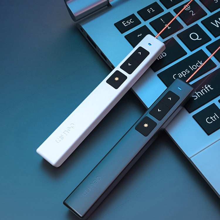 Deli รีโมทเปลี่ยนหน้า USB 2.4GHz พร้อมแสงแดง สำหรับ PPT รุ่น 2802 (สีดำ), 2802 (สีขาว)