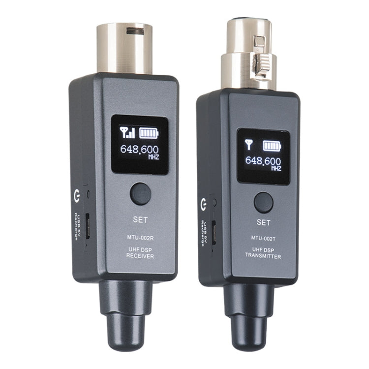 ระบบไมโครโฟนไร้สาย MTU-002 UHF DSP พร้อมเครื่องส่งและรับไมค์/สายสองโหมด