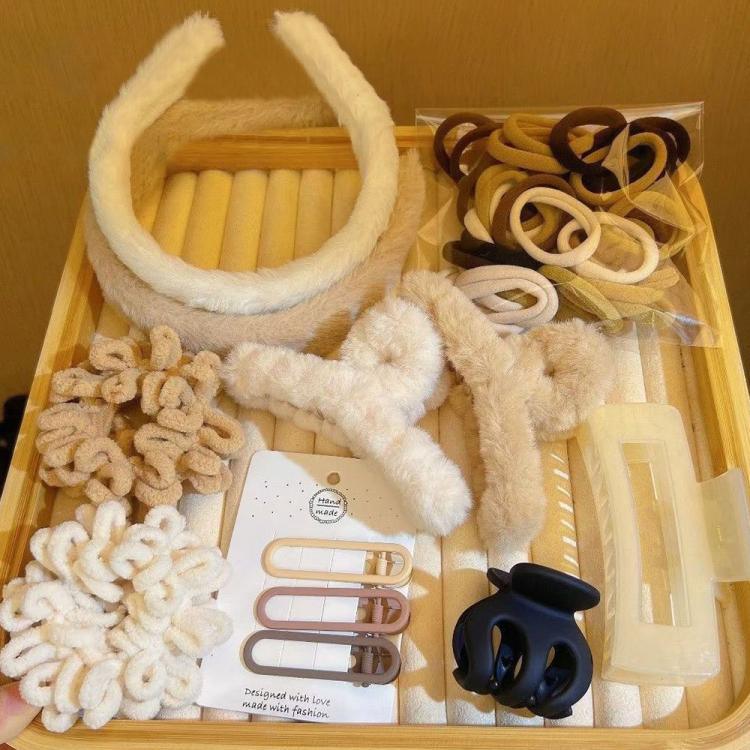 ชุดเครื่องประดับผมรวม กิ๊บจับผม แหวนผม ผ้าคาดผมสไตล์เรียบง่าย 111 ชิ้นใน 1 ชุด, 31 ชิ้นใน 1 ชุด, 67 ชิ้นใน 1 ชุด