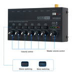 มิกเซอร์เสียงสเตอริโอ 6 ช่อง ขนาดกะทัดรัด เสียงรบกวนต่ำ, ปลั๊ก US, MIX600