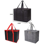 ถุงเก็บความร้อนอลูมิเนียมฟอยล์เบนโตะแบบไม่ทอพร้อมแผ่นรองด้านล่าง ขนาด 41x26x33 ซม.