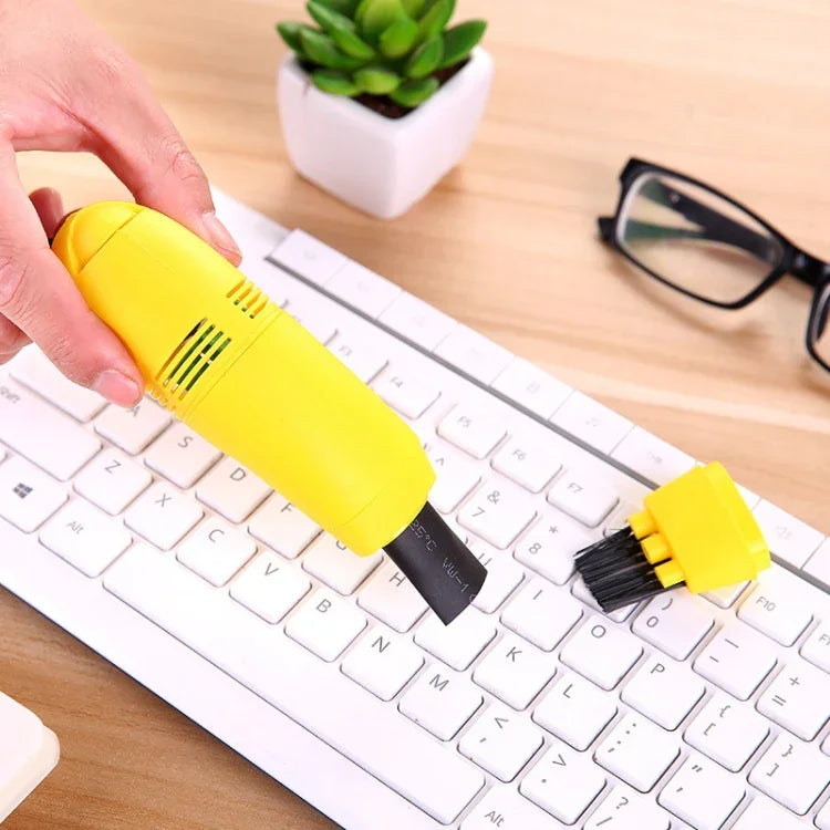 แปรงทำความสะอาดคีย์บอร์ดขนาดเล็ก USB แบบพกพา สำหรับกำจัดฝุ่นคอมพิวเตอร์