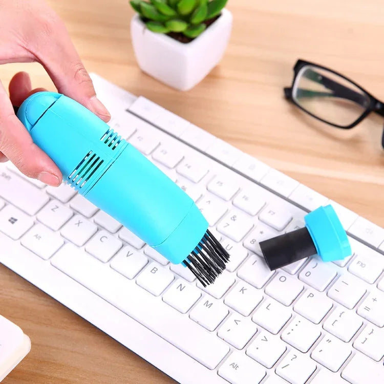แปรงทำความสะอาดคีย์บอร์ดขนาดเล็ก USB แบบพกพา สำหรับกำจัดฝุ่นคอมพิวเตอร์