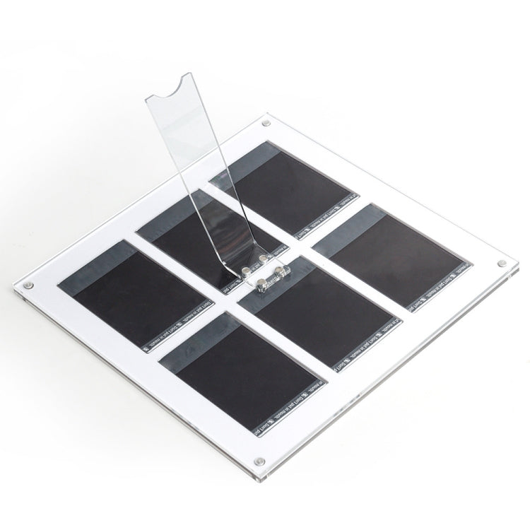 Six Palace Grid Color 3 Inch Three-Dimensional Magnet Photo Frame For Polaroids, Black, Fantasy, Mirror
