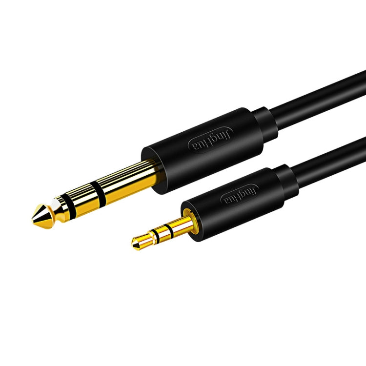 สายสัญญาณเสียง JINGHUA 3.5mm ถึง 6.5mm สำหรับแอมป์กีตาร์ 6.35mm, ความยาว 0.5m, 1.5m, 3m, 5m