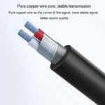 สายสัญญาณเสียง JINGHUA 3.5mm ถึง 6.5mm สำหรับแอมป์กีตาร์ 6.35mm, ความยาว 0.5m, 1.5m, 3m, 5m