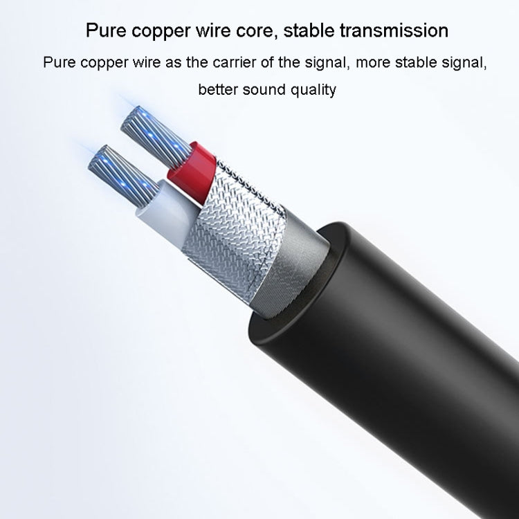 สายสัญญาณเสียง JINGHUA 3.5mm ถึง 6.5mm สำหรับแอมป์กีตาร์ 6.35mm, ความยาว 0.5m, 1.5m, 3m, 5m