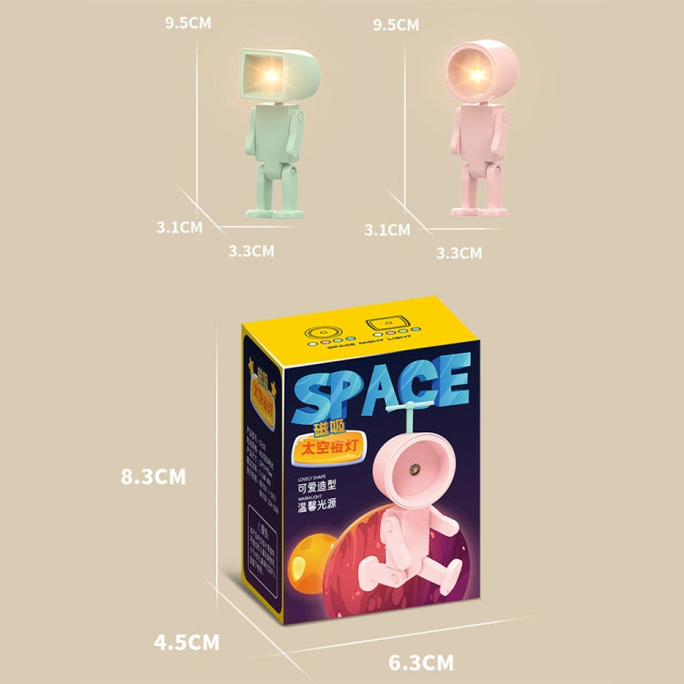 โคมไฟตั้งโต๊ะบล็อกตัวต่อรูปนักบินอวกาศแม่เหล็ก LED ขนาดเล็ก สีขาวกลม, ชมพูกลม, น้ำเงินกลม, เขียวกลม, ขาวสี่เหลี่ยม, ชมพูสี่เหลี่ยม, น้ำเงินสี่เหลี่ยม, เขียวสี่เหลี่ยม