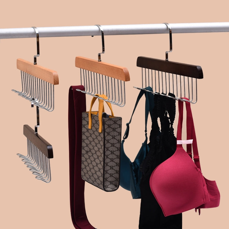 Wooden Sling Hanger Lingerie Vest Tie Organizer Household Wave Drying Racks