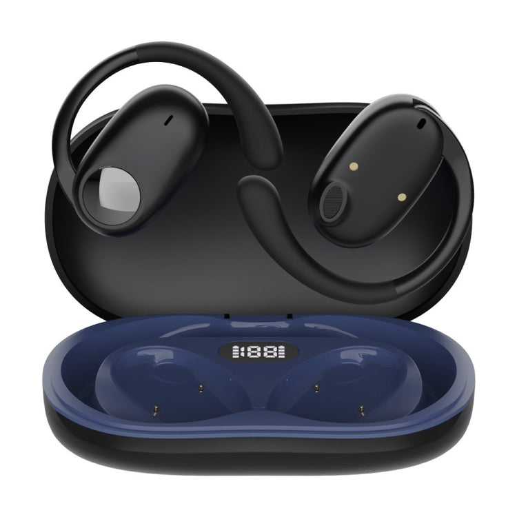 JS911 OWS Ear-mounted Dual-mic Call Noise Reduction LED Digital Display Bluetooth Earphones