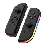 จอยเกม JOY-02 ด้ามจับซ้ายและขวาพร้อมไฟ RGB และระบบสัมผัส Bluetooth สำหรับ Switch / Switch OLED / Switch Pro / Switch Lite / Switch Joycon, สีดำ, สีเทา