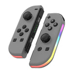 จอยเกม JOY-02 ด้ามจับซ้ายและขวาพร้อมไฟ RGB และระบบสัมผัส Bluetooth สำหรับ Switch / Switch OLED / Switch Pro / Switch Lite / Switch Joycon, สีดำ, สีเทา