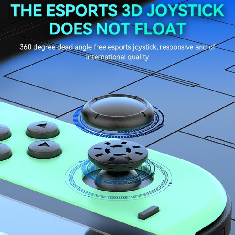 จอยเกม JOY-02 ด้ามจับซ้ายและขวาพร้อมไฟ RGB และระบบสัมผัส Bluetooth สำหรับ Switch / Switch OLED / Switch Pro / Switch Lite / Switch Joycon, สีดำ, สีเทา