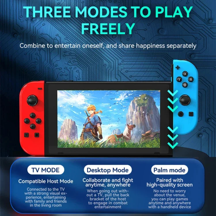 จอยจับเกม JOY-02 ซ้ายและขวาพร้อมไฟ RGB สัมผัสตัวเครื่อง บลูทูธ สำหรับ Switch / Switch OLED / Switch Pro / Switch Lite / Switch Joycon, สีน้ำเงินแดง, เขียวฟ้า, ขาว