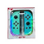 จอยจับเกม JOY-02 ซ้ายและขวาพร้อมไฟ RGB สัมผัสตัวเครื่อง บลูทูธ สำหรับ Switch / Switch OLED / Switch Pro / Switch Lite / Switch Joycon, สีน้ำเงินแดง, เขียวฟ้า, ขาว