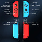 จอยจับเกม JOY-02 ซ้ายและขวาพร้อมไฟ RGB สัมผัสตัวเครื่อง บลูทูธ สำหรับ Switch / Switch OLED / Switch Pro / Switch Lite / Switch Joycon, สีน้ำเงินแดง, เขียวฟ้า, ขาว