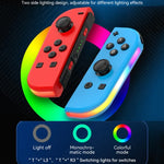 จอยจับเกม JOY-02 ซ้ายและขวาพร้อมไฟ RGB สัมผัสตัวเครื่อง บลูทูธ สำหรับ Switch / Switch OLED / Switch Pro / Switch Lite / Switch Joycon, สีน้ำเงินแดง, เขียวฟ้า, ขาว