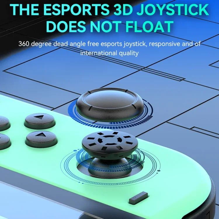 จอยจับเกม JOY-02 ซ้ายและขวาพร้อมไฟ RGB สัมผัสตัวเครื่อง บลูทูธ สำหรับ Switch / Switch OLED / Switch Pro / Switch Lite / Switch Joycon, สีน้ำเงินแดง, เขียวฟ้า, ขาว