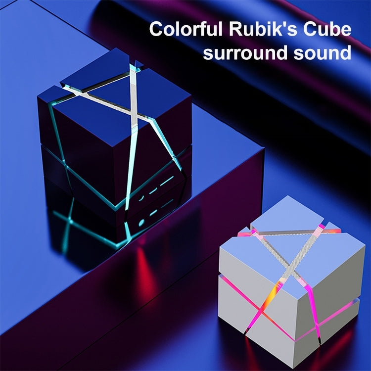 ลำโพงบลูทูธ AI ควบคุมด้วยเสียง Qone Cube พร้อมไฟ RGB ขนาดเล็ก ไร้สาย, ควบคุมด้วยเสียง AI (สีน้ำเงิน), ควบคุมด้วยเสียง AI (สีชมพู), ควบคุมด้วยเสียง AI (สีดำ), ควบคุมด้วยเสียง AI (สีขาว)