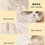 ถุงมือเช็ดทำความสะอาดสัตว์เลี้ยง KIMHOME ไม่ต้องล้าง สุนัขและแมว อาบน้ำ ขจัดกลิ่น ทำความสะอาดแห้ง อุปกรณ์สัตว์เลี้ยง 6 ชิ้น/แพ็ค