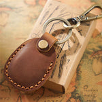 สำหรับ AirTag เคสหนังสำหรับตัวติดตาม พร้อมบัตรเข้าถึงและพวงกุญแจ