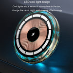 For iPhone Magsafe Magnetic Car Wireless Charger Phone Holder Light Emitting Wireless Charger, Ice Blue Breathe Light, Pickup RGB Light