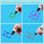 ปากกาเขียน 3D พร้อมแผ่นซิลิโคนสำหรับวาดภาพ DIY, สีน้ำเงิน, สีเขียว, สีใส, สีน้ำเงินขนาดใหญ่, สีเขียวขนาดใหญ่, สีใสขนาดใหญ่