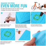 ปากกาเขียน 3D พร้อมแผ่นซิลิโคนสำหรับวาดภาพ DIY, สีน้ำเงิน, สีเขียว, สีใส, สีน้ำเงินขนาดใหญ่, สีเขียวขนาดใหญ่, สีใสขนาดใหญ่