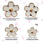 4pcs/set Small Chrysanthemum Perfume Alloy Jewelry Car Air Outlet Decoration Clip, White, Black, Red, Blue