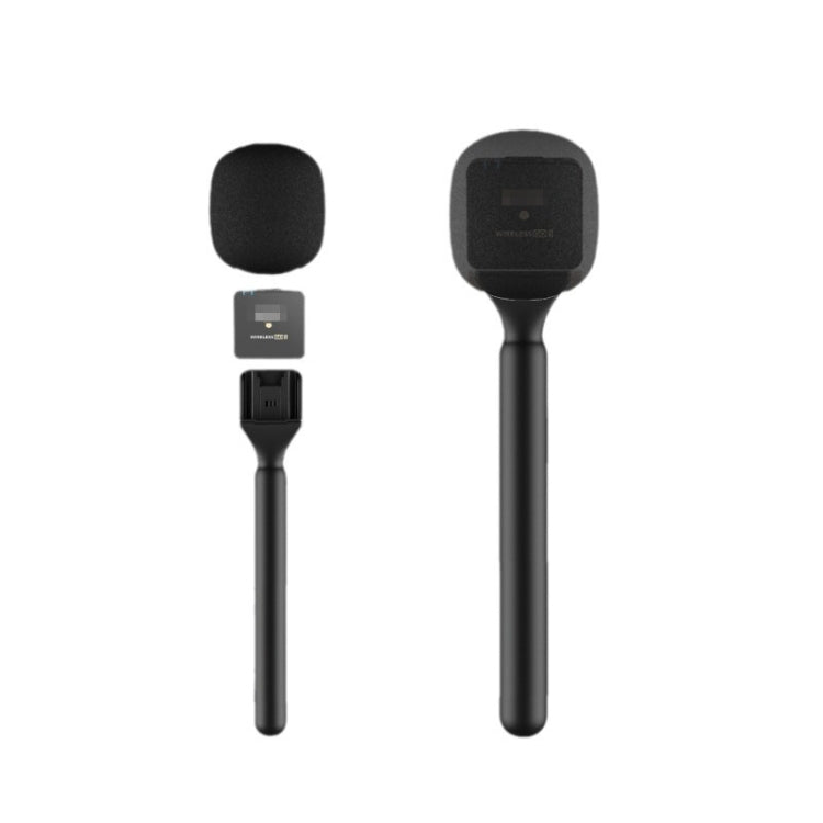 ด้ามไมโครโฟนสำหรับสัมภาษณ์ สำหรับ DJI Mic / Moma / Rode Wireless Go / Relacart, ด้ามสัมภาษณ์