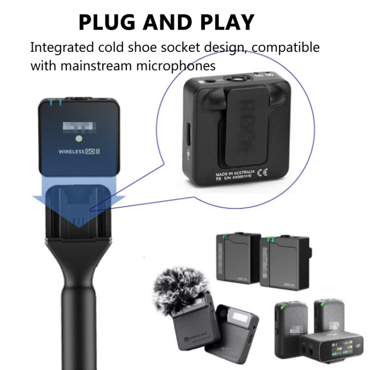ด้ามไมโครโฟนสำหรับสัมภาษณ์ สำหรับ DJI Mic / Moma / Rode Wireless Go / Relacart, ด้ามสัมภาษณ์