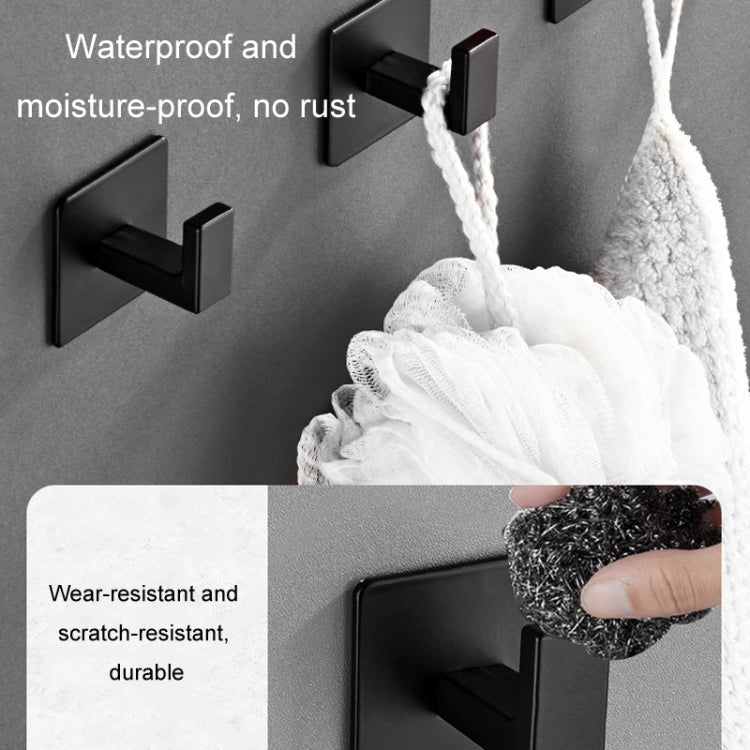 Thickened Solid Hooks Toilet Clothes Hooks Aluminum Free Perforation Wall Clothes Hat Hanger, 9524