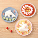 ชุด 4 ชิ้น แม่พิมพ์ข้าวซูชิรูปกระต่ายและโลมา DIY