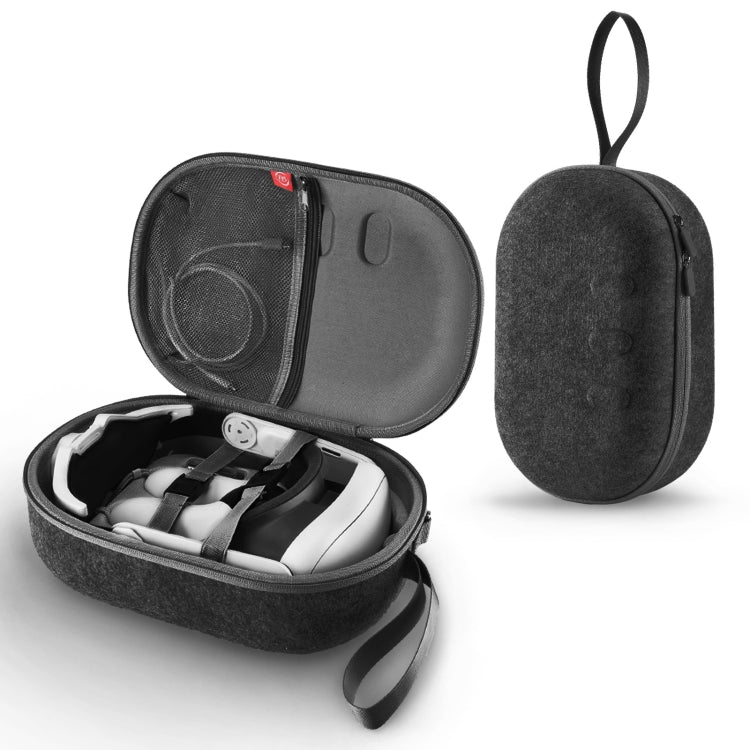 กระเป๋าเก็บแว่น VR Apple Vision Pro / Meta Quest 3 JYS-MQ018 แบบพกพาป้องกันตกและขีดข่วน สีดำ เทา