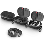 กระเป๋าเก็บแว่น VR Apple Vision Pro / Meta Quest 3 JYS-MQ018 แบบพกพาป้องกันตกและขีดข่วน สีดำ เทา