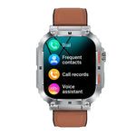 K57 Pro นาฬิกาอัจฉริยะขนาด 1.96 นิ้ว รองรับการโทร Bluetooth, เล่นเพลง, แสดงสภาพอากาศ, กันน้ำ สีดำ, สีส้ม, สายหนังสีดำ, สายหนังสีเงิน, สายเหล็กสีดำ, สายเหล็กสีเงิน, สายสามเม็ดสีดำ, สายสามเม็ดสีเงิน, สายไม้ไผ่สีดำ, สายไม้ไผ่สีเงิน